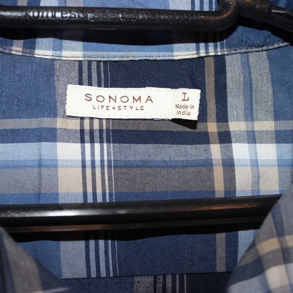 Sonoma Life Style Short Sleeve Plaid Shirt - Picture 4 of 5